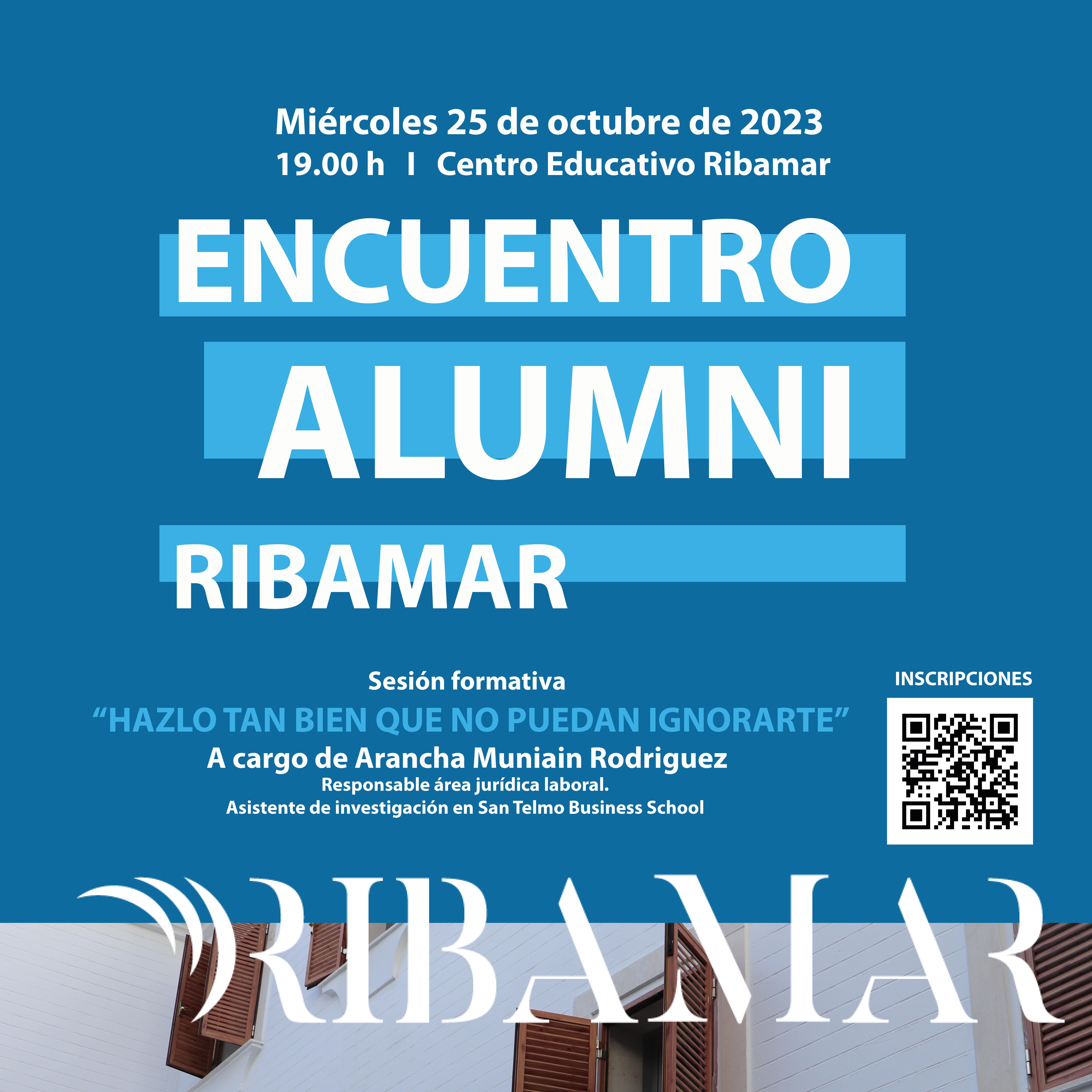 Encuentro Alumni Ribamar curso 2023/24 con Arancha Muniain