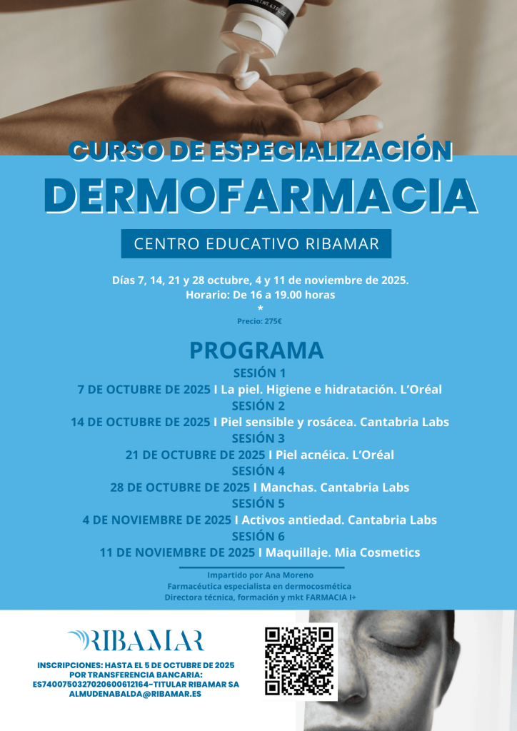Dermofarmacia curso de especialización Ribamar FP Sevilla