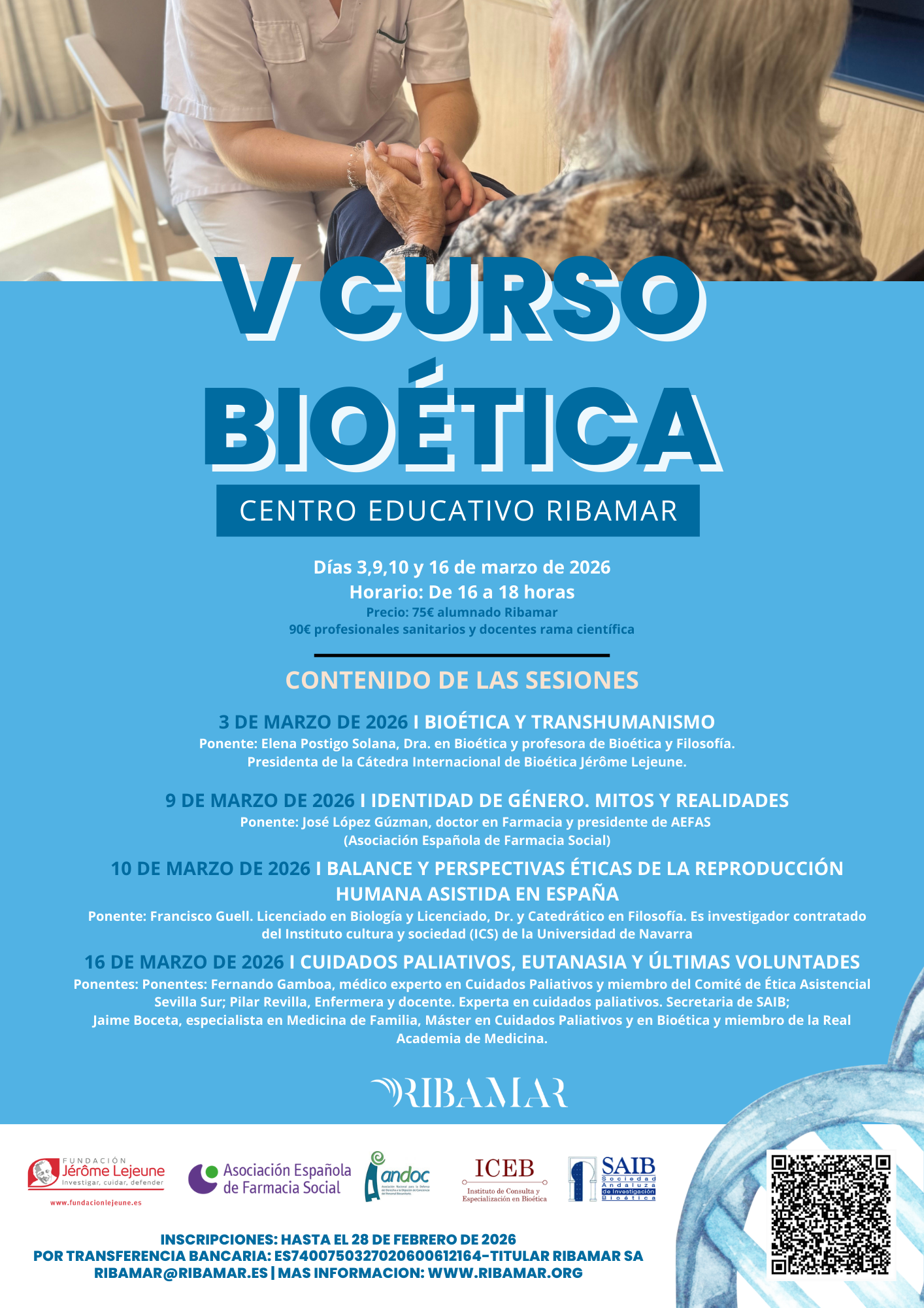 RIBAMAR ORGANIZA SU V CURSO DE ESPECIALIZACIÓN EN BIOÉTICA