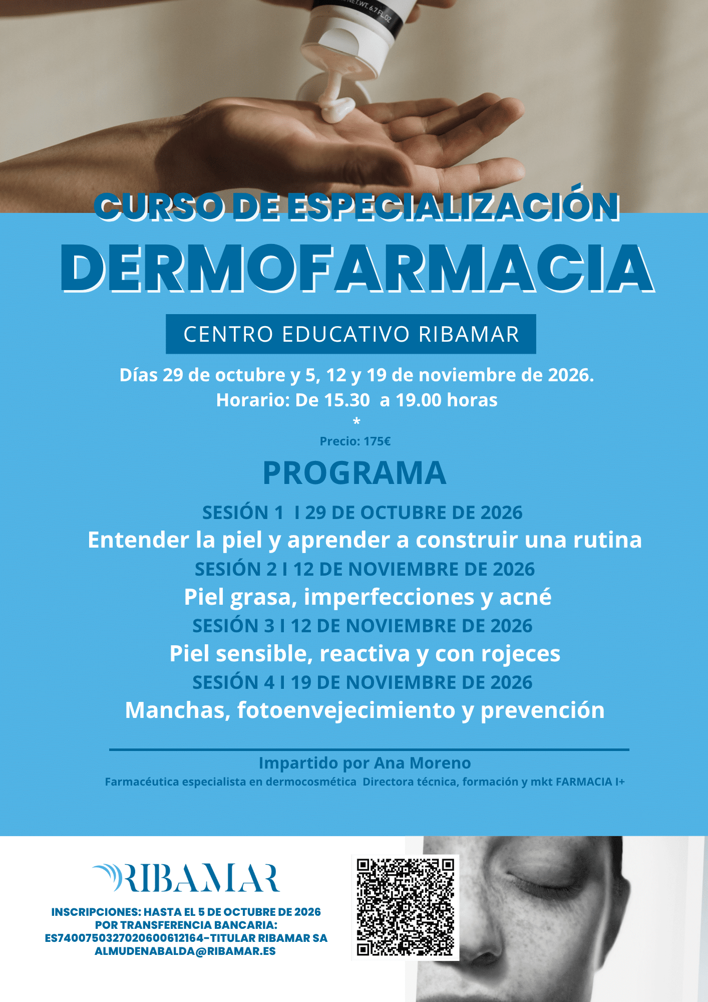 Curso de especialización en dermofarmacia Ribamar
